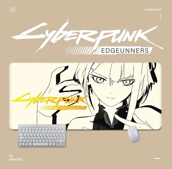 Геймерский коврик для мыши с дизайном Cyberpunk