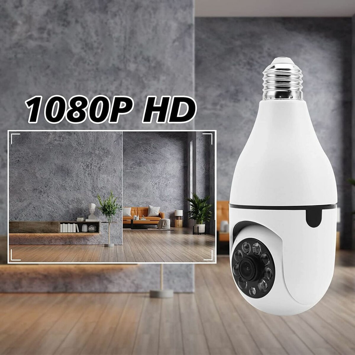 Ampoule E27 1080p panoramique 360 degrés WiFi Surveillance C