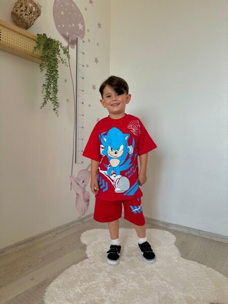 Ensemble Garçon Sonic Rouge