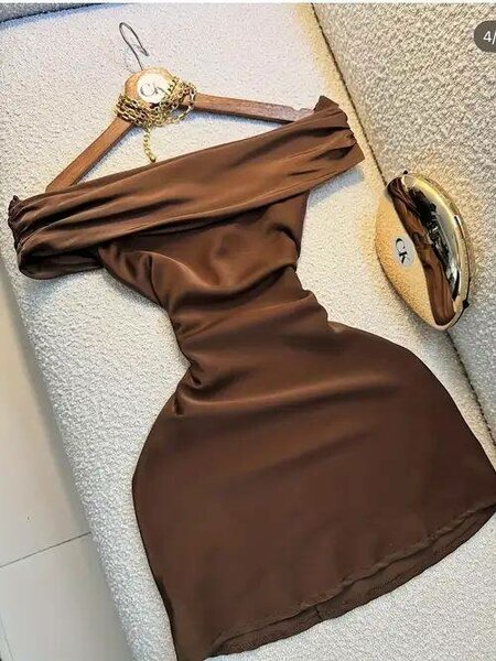 Robe élégante chocolat