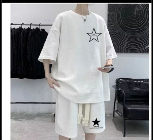 Ensemble décontracté blanc unisexe