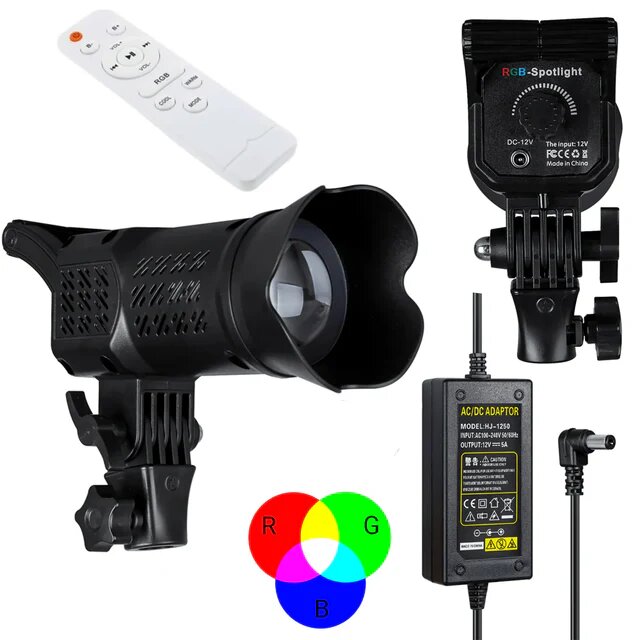 Projecteur LED RGB avec télécommande