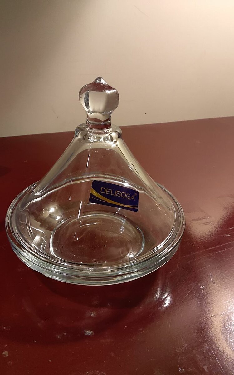 Moroccan style tagine crystal clear pot mini