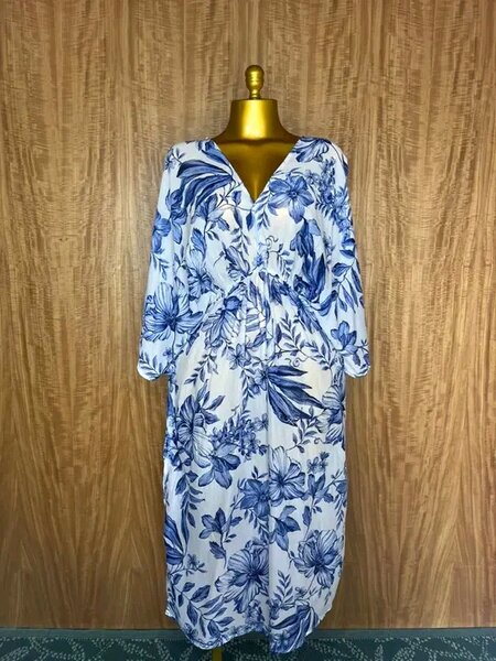 Robe longue à imprimé fleuri