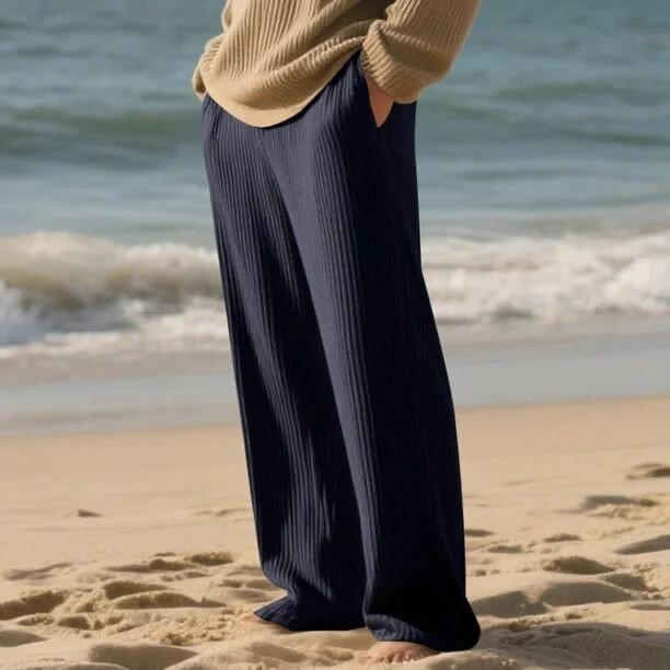 Pantalon large plissé