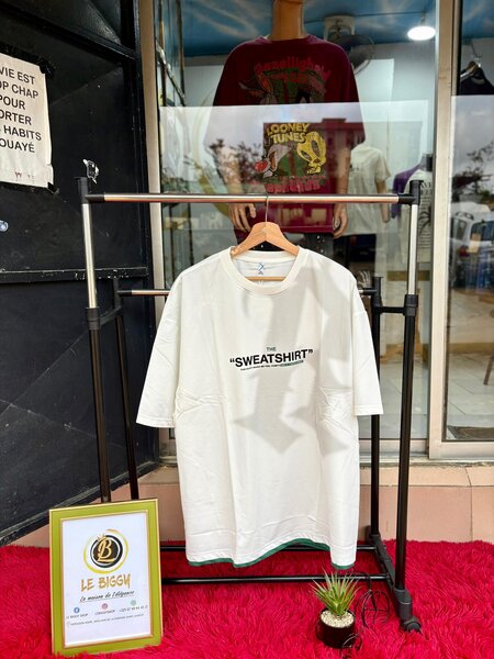 T-shirt blanc "Sweatshirt"