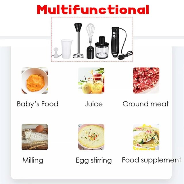 Mixeur sokani  4 in 1 multifonction