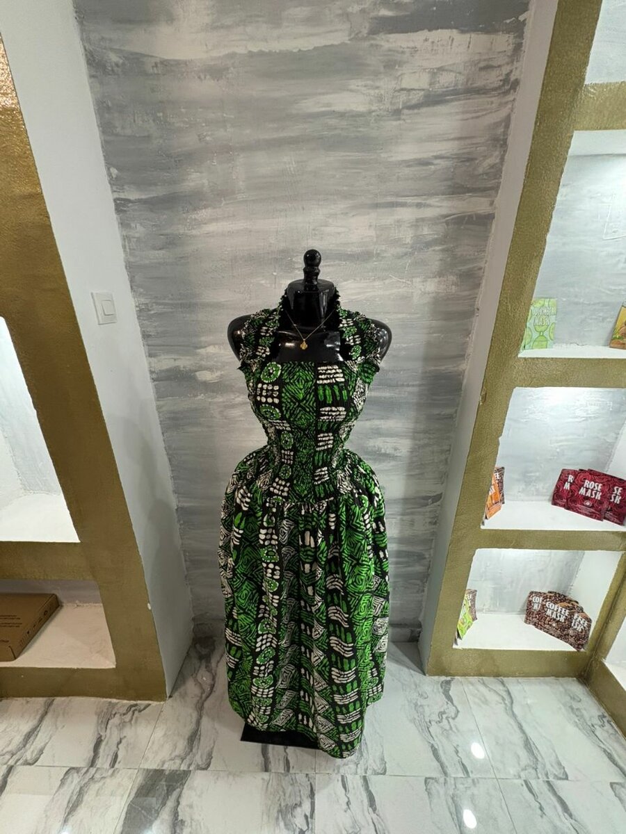 Robe longue imprimée wax