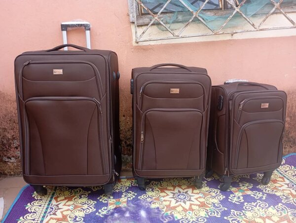 Set de valises marron élégantes