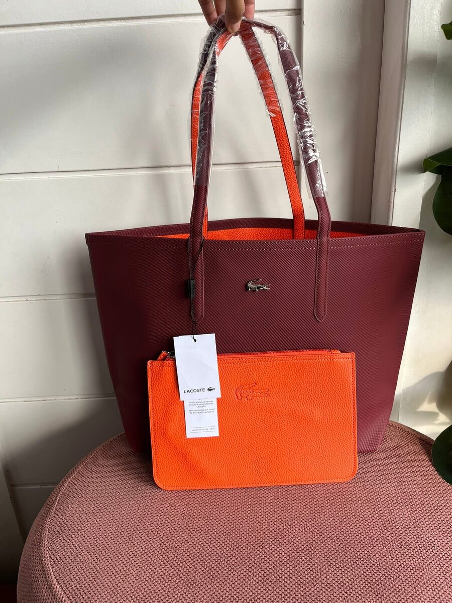 Sac cabas en cuir Lacoste