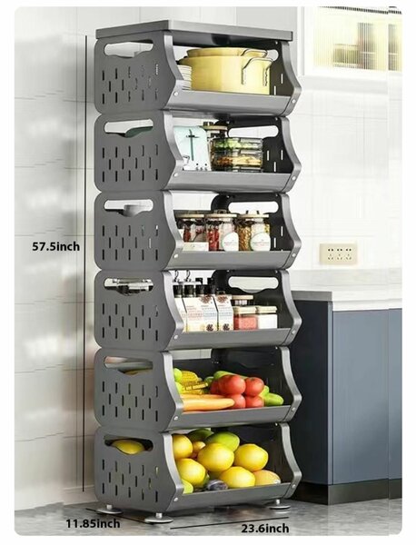 6-LAYER MULTIFUNCTIONAL KITCHEN STORAGE RACK