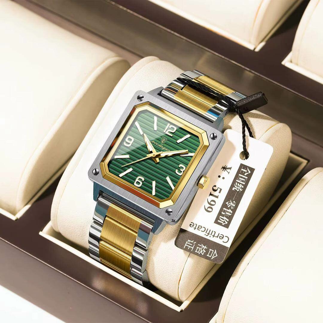 Montre carrée élégante homme