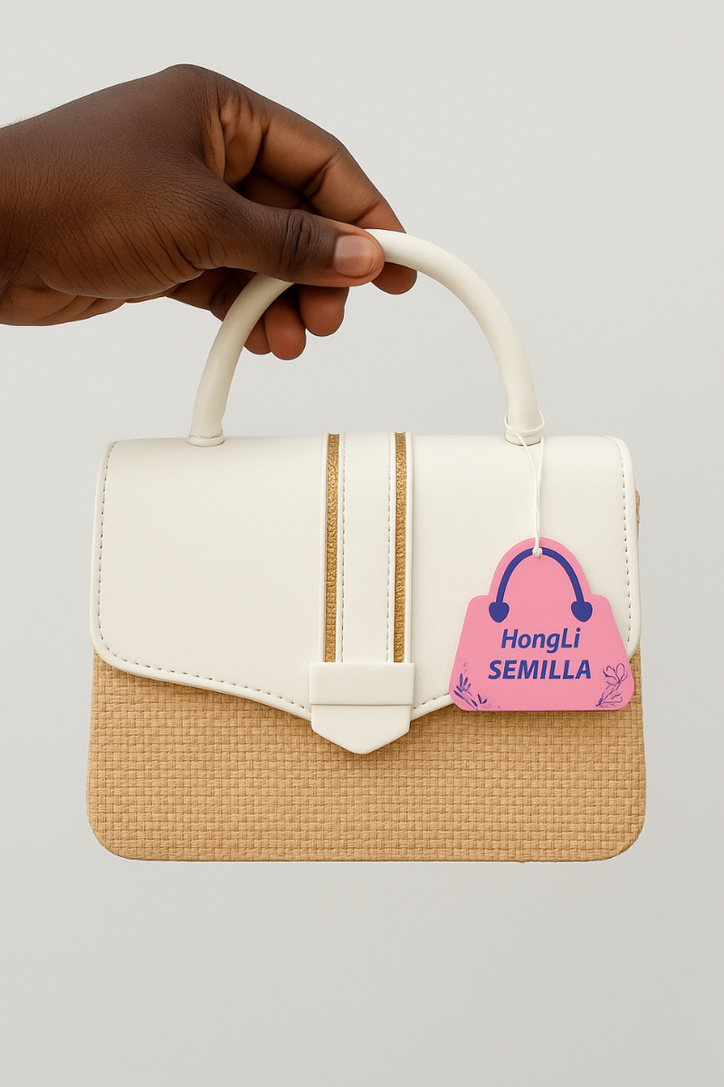 Sac à main chic bicolore