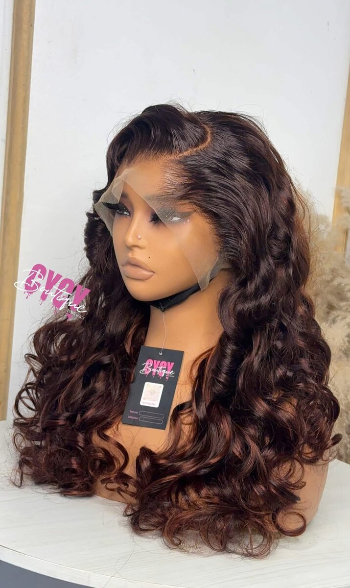 Perruque lace front bouclée