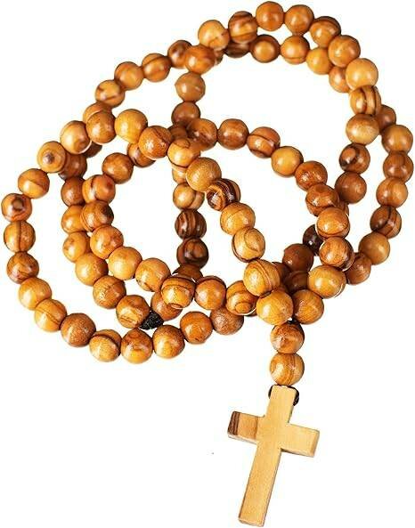 Chapelet en bois naturel