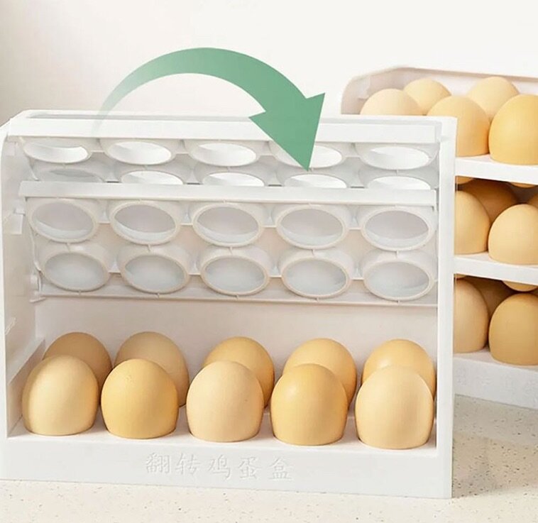 EGG HOLDER TRAY EGG CARRIER BOX DISPENSER CONTAINER (L9.8 X