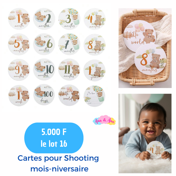 Cartes Mensuelles Bébé Photo