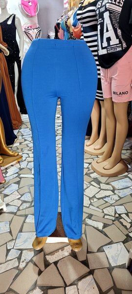 Pantalon élégance bleu femme
