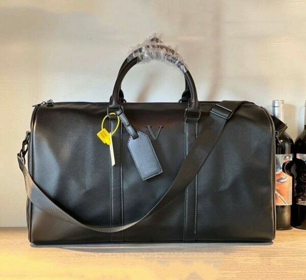 Sac de voyage en cuir noir