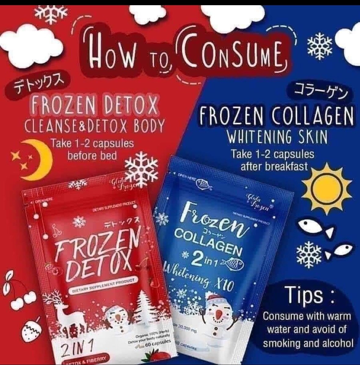 Frozen Collagen et Detox 2 en 1