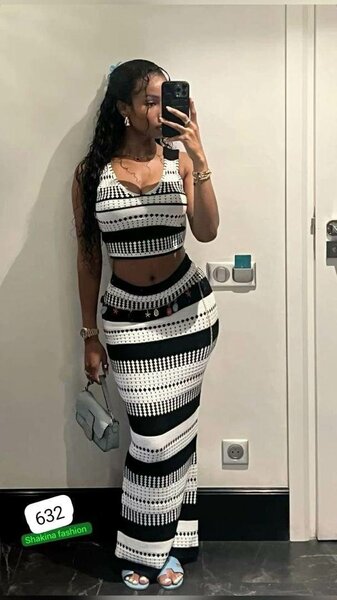 Robe longue évasée chic