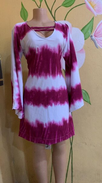Robe évasée manches longues