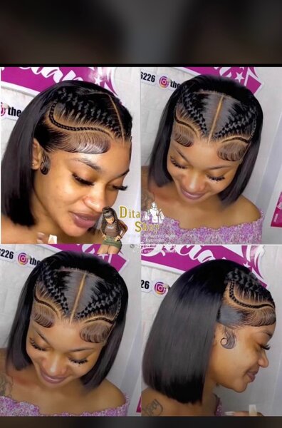 Perruque tresse bob élégante