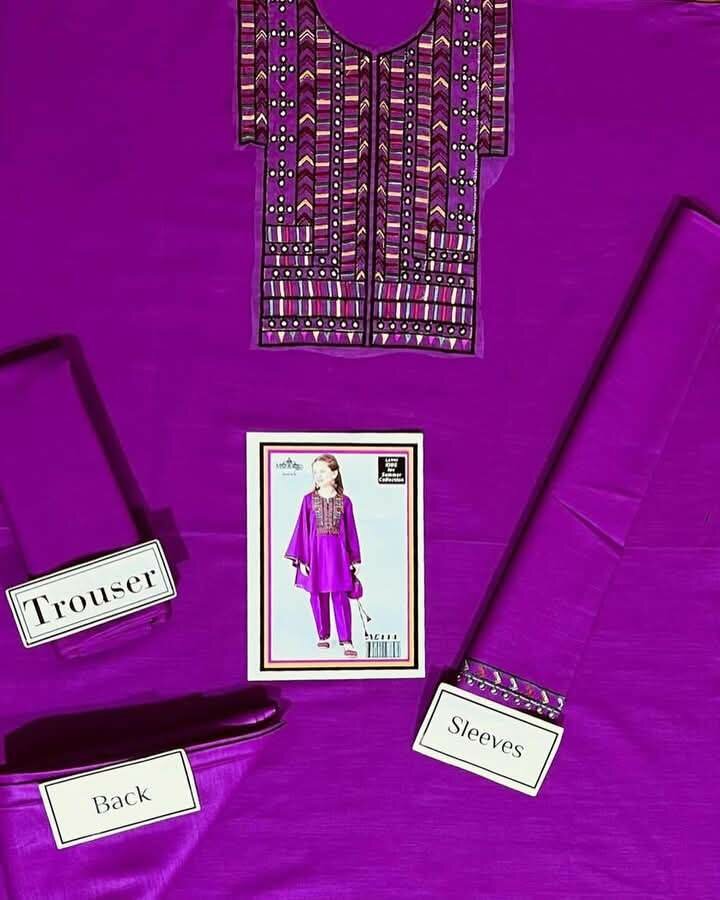 Ladies unstitched 2pc dress beautiful eid collection