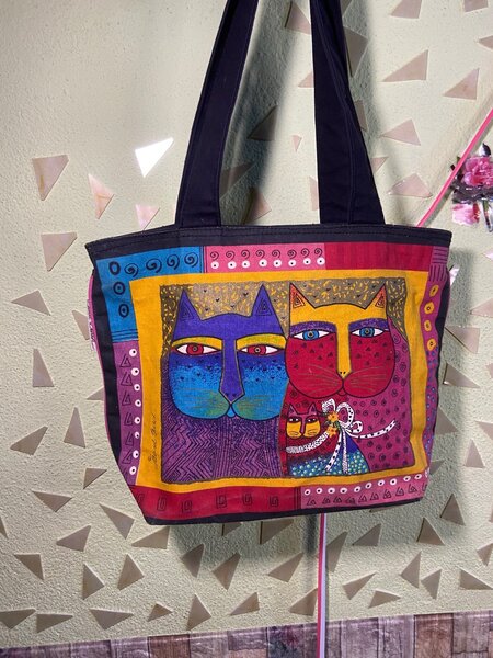 Sac cabas artistique chats