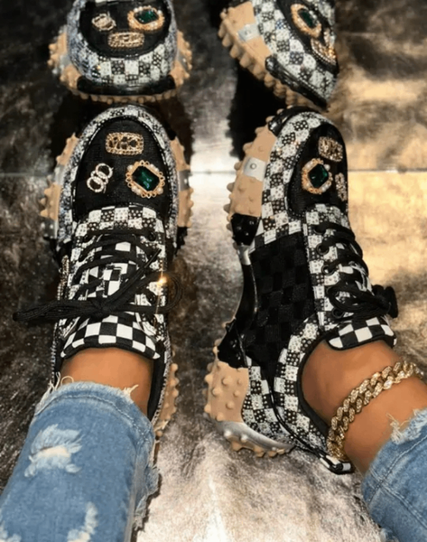 Sneakers tendance à strass