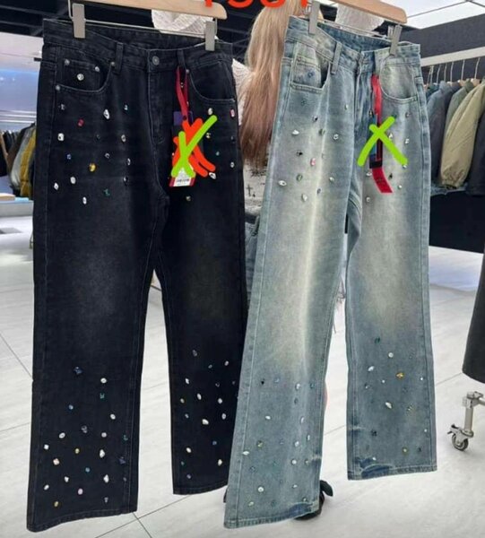 Jeans décontractés brodés