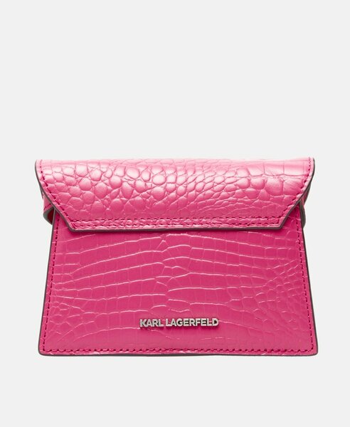 Pink Croc Embossed Mini Bag