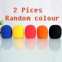 2 PCS Microphone Covers Microphone Windscreen Sponge Cover Hand Mic Foam Cover Protective Cap for Handheld Mic
