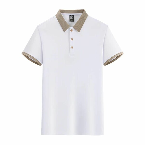 Polo blanc élégant homme