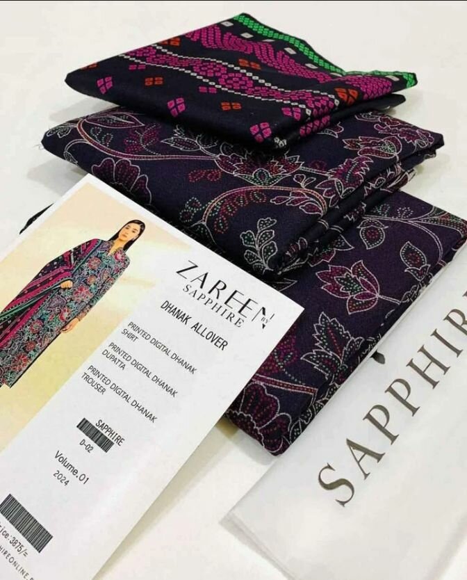 Zareen sapphire suit 3pcs