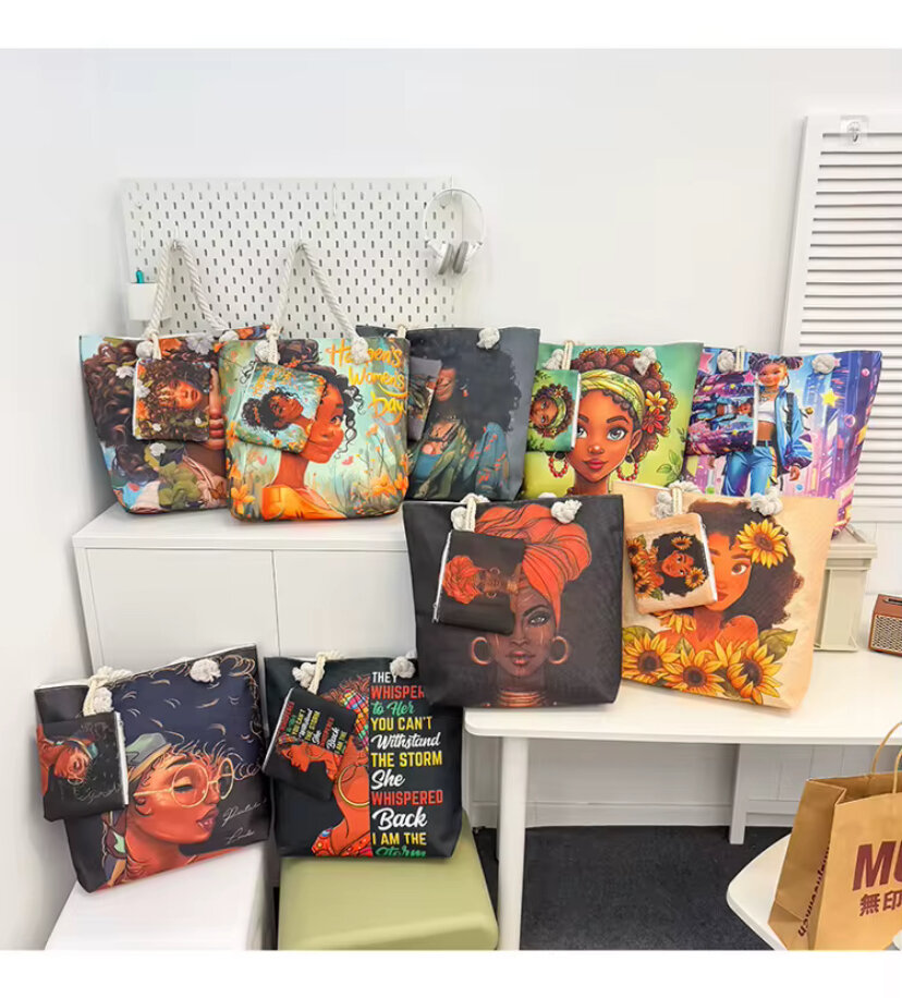 Sac cabas en toile coloré