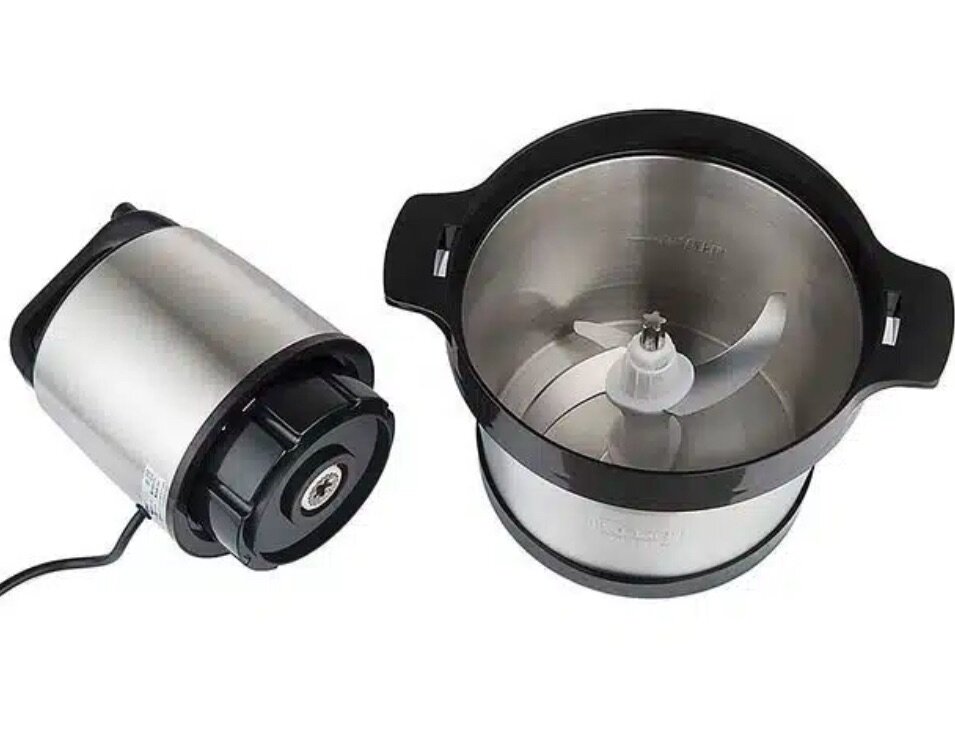 Mitsui 6L Fufu Pounder/Meat Grinder Silver/Black ME-1008