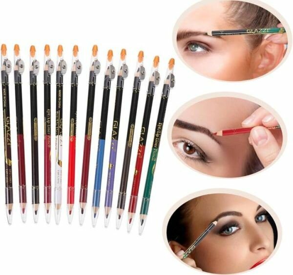 ( Pack Of 6 )2 In 1 Colors Eye Pencil Multipurpose Eye Pencl