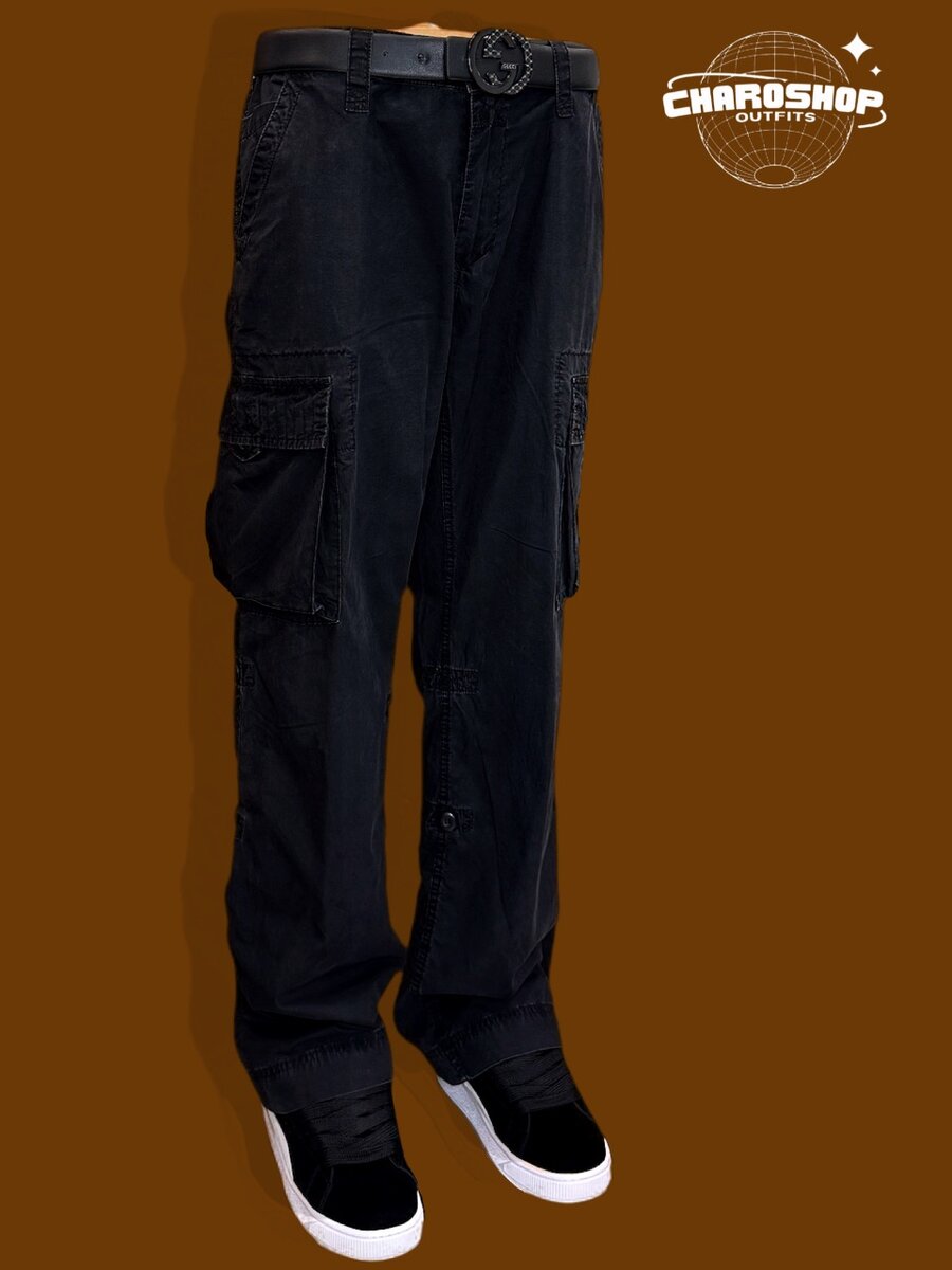 Pantalon Cargo Noir Homme