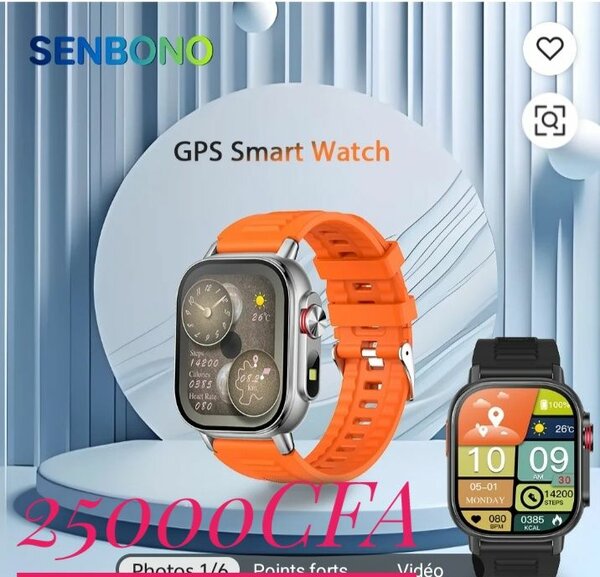 Montre intelligente GPS SENBONO