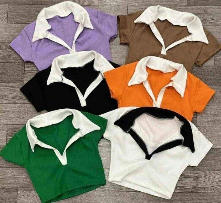 T-shirts col polo colorés