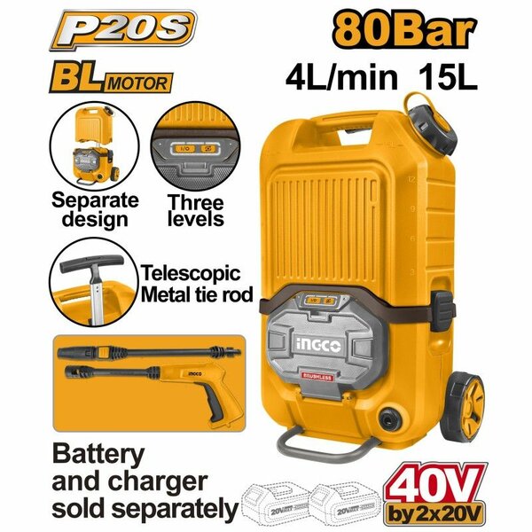 Nettoyeur haute pression 80Bar Ingco