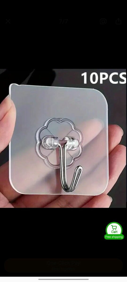 10 Pack of stylish self adhesive hooks