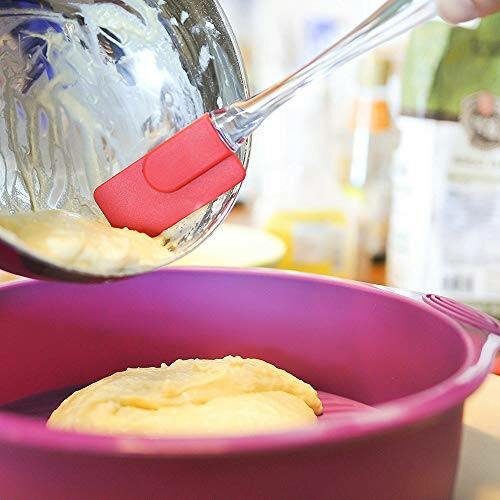 Silicon Spatula and Brush Set for Non Stick Cooking Oiling and Baking - Multicolor