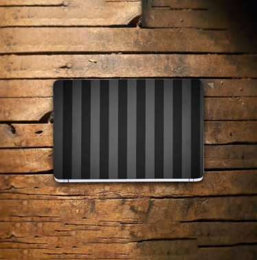 Black And Grey Stripes Laptop Back Skin Sticker- Laptop Back Skin-Laptop Skin Vinyl Sticker Decal, 13 13.3 14.6 15 15.4 15.6 inch Laptop Skin Sticker Cover For All Laptops