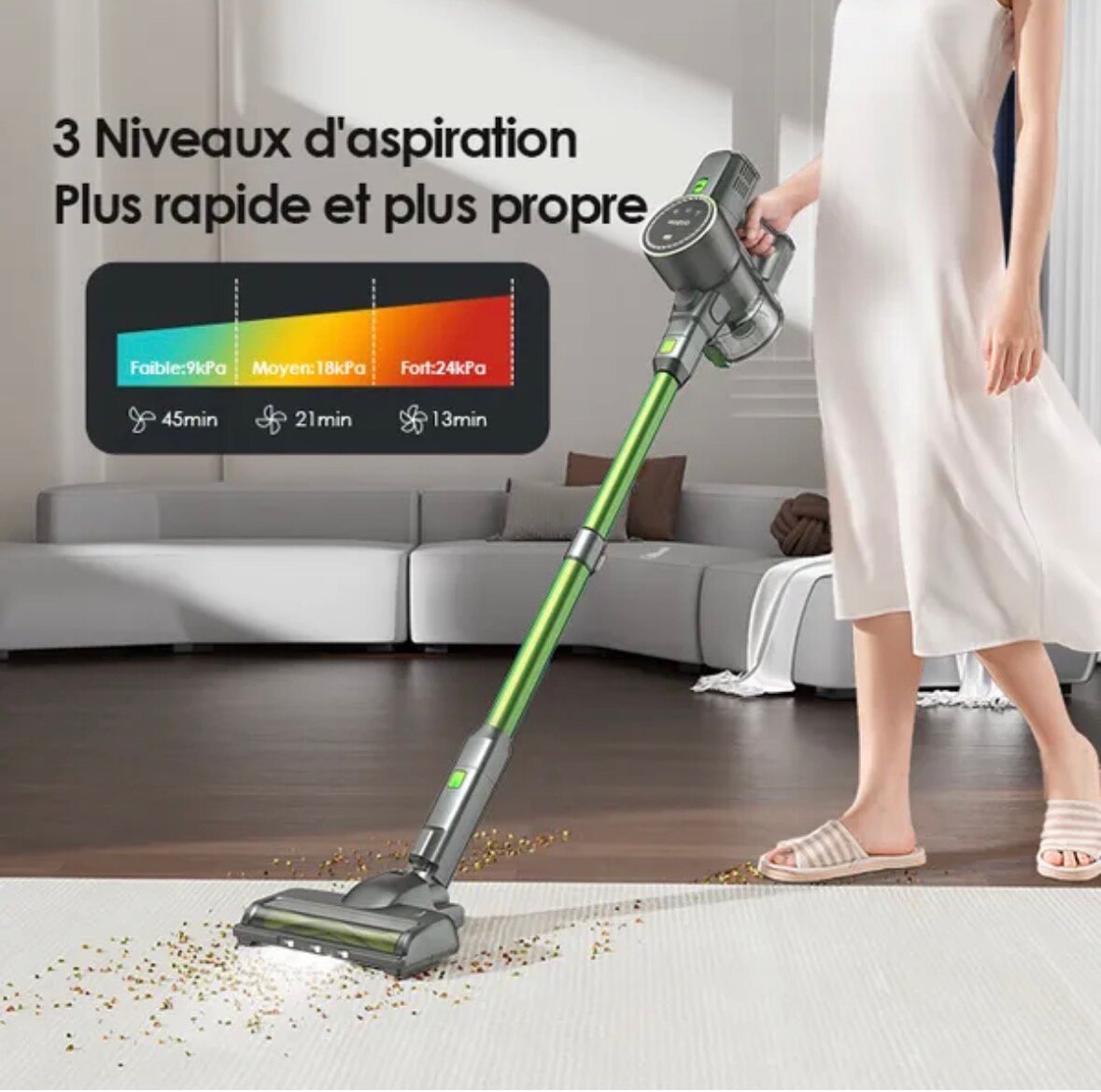 Aspirateur balai sans fil puissant