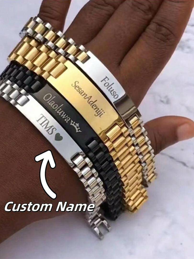Bracelet personnalisé en acier inoxydable