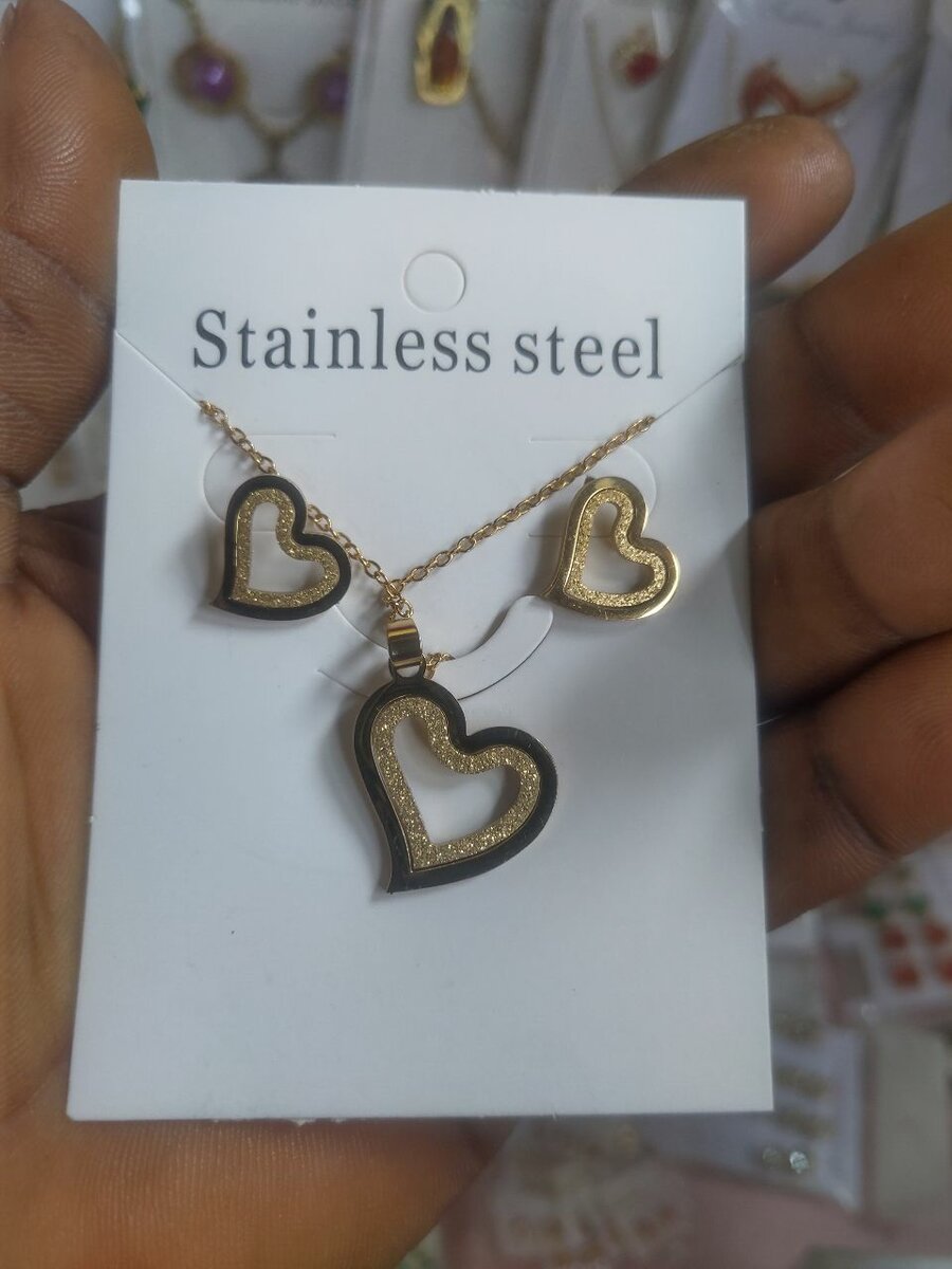 Parure Coeur Acier Inoxydable