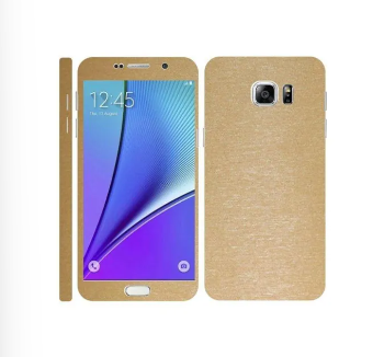 Samsung Galaxy Note 5 Golden Brushed Metal texture Mobile Skin