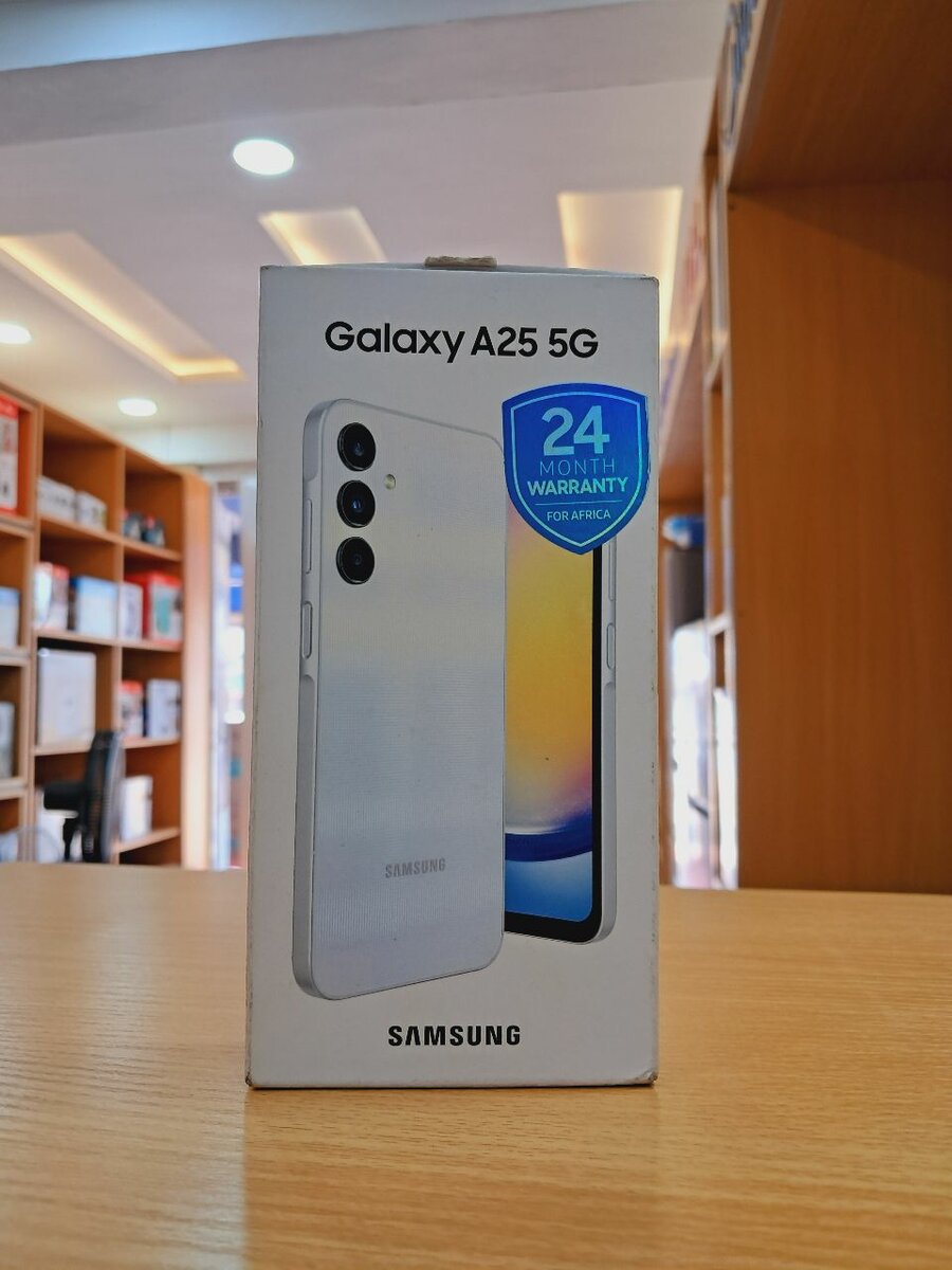 Sleek silver colour Samsung galaxy A25 256gb